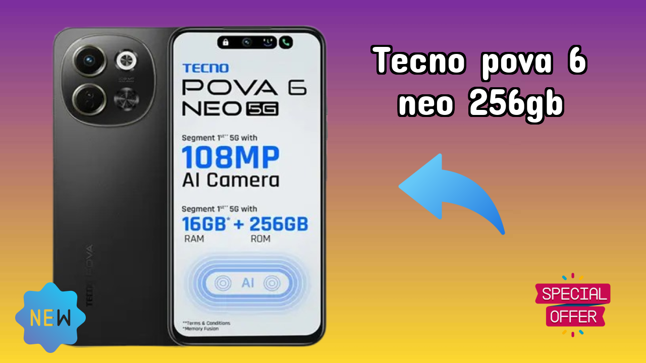 Tecno Fans Alert: Tecno Pova 6 Neo 256GB Massive Price Drop to ₹13,988